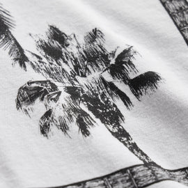 Slub Jersey Relaxed Graphic Tee in White/Black | James Perse Los Angeles