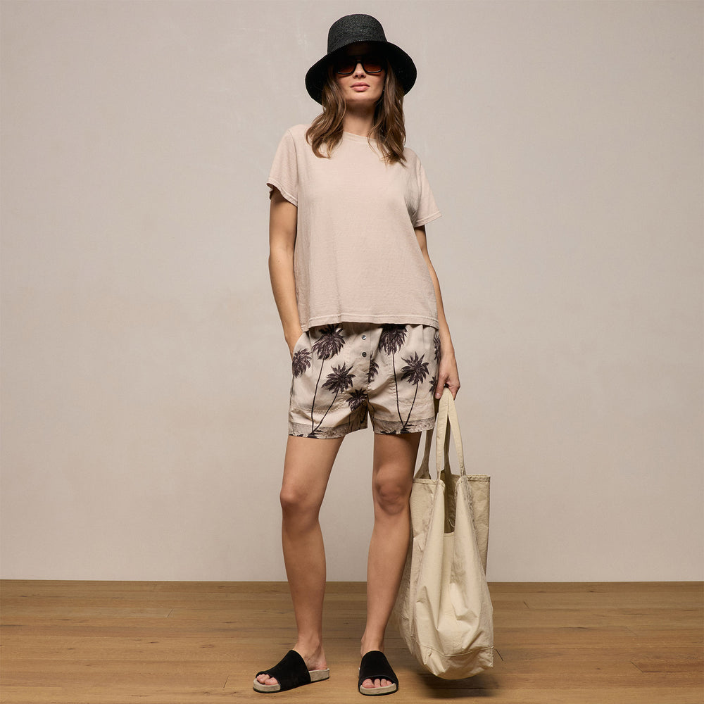 Slub Jersey Classic Tee In Stone Pigment | James Perse Los Angeles