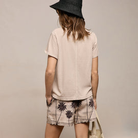 Slub Jersey Classic Tee In Stone Pigment | James Perse Los Angeles