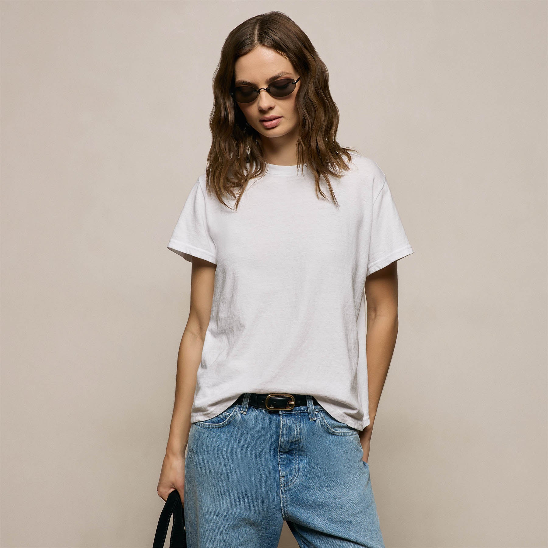 Slub Jersey Classic Tee in White | James Perse Los Angeles