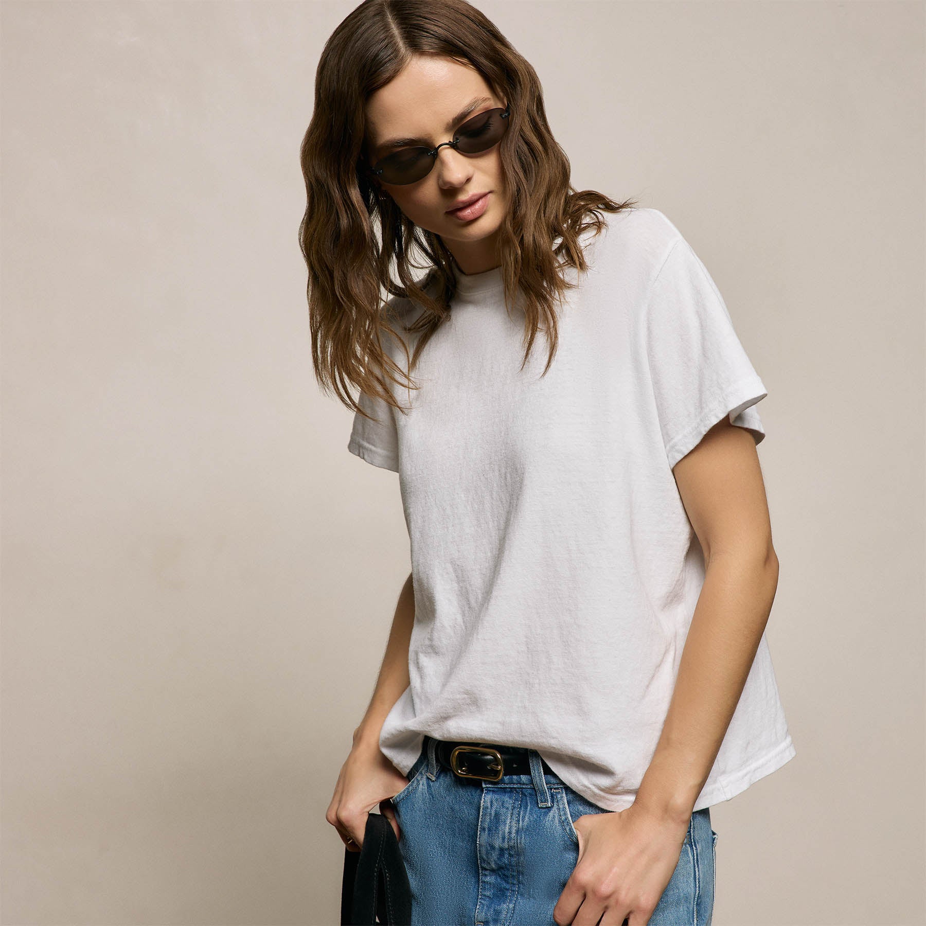 Slub Jersey Classic Tee - White | James Perse