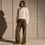 Slub Jersey Wide Long Sleeve Tee in White | James Perse Los Angeles