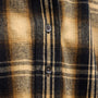 Cropped Flannel Shirt - Tan Black Mix Plaid | James Perse Los Angeles