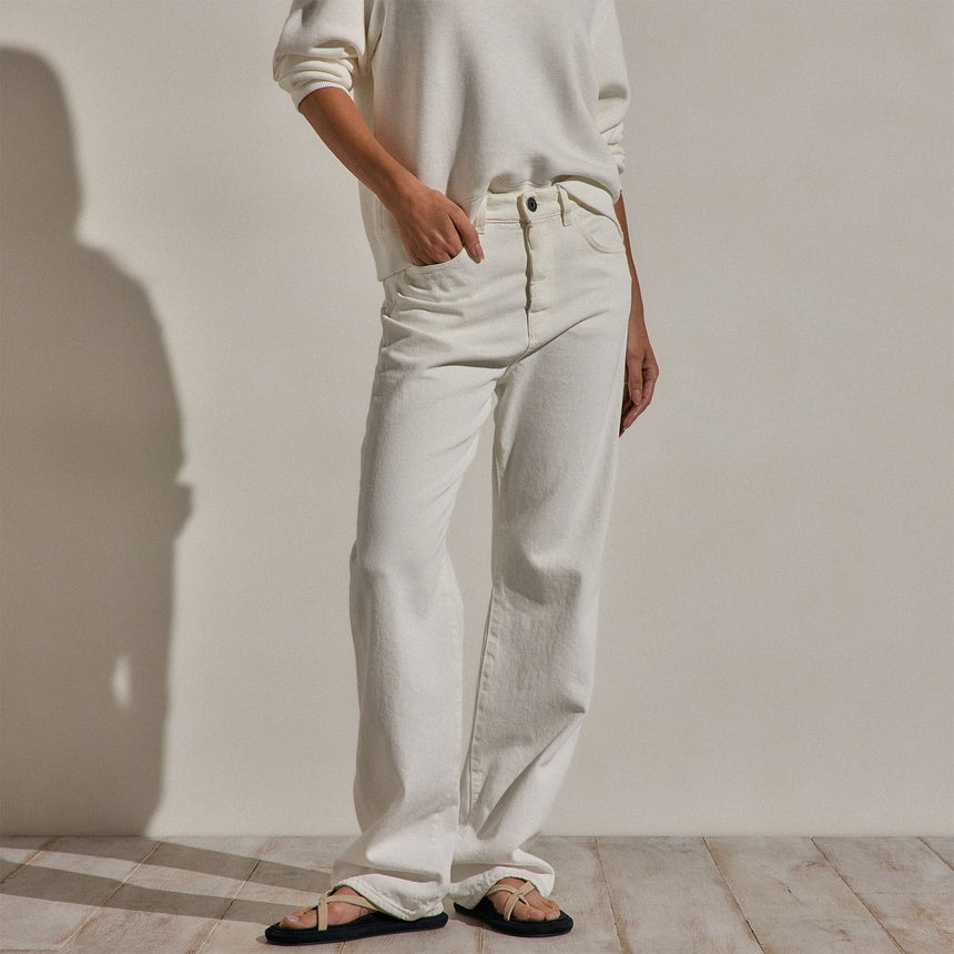 Relaxed Fit Jean in Off White | James Perse Los Angeles