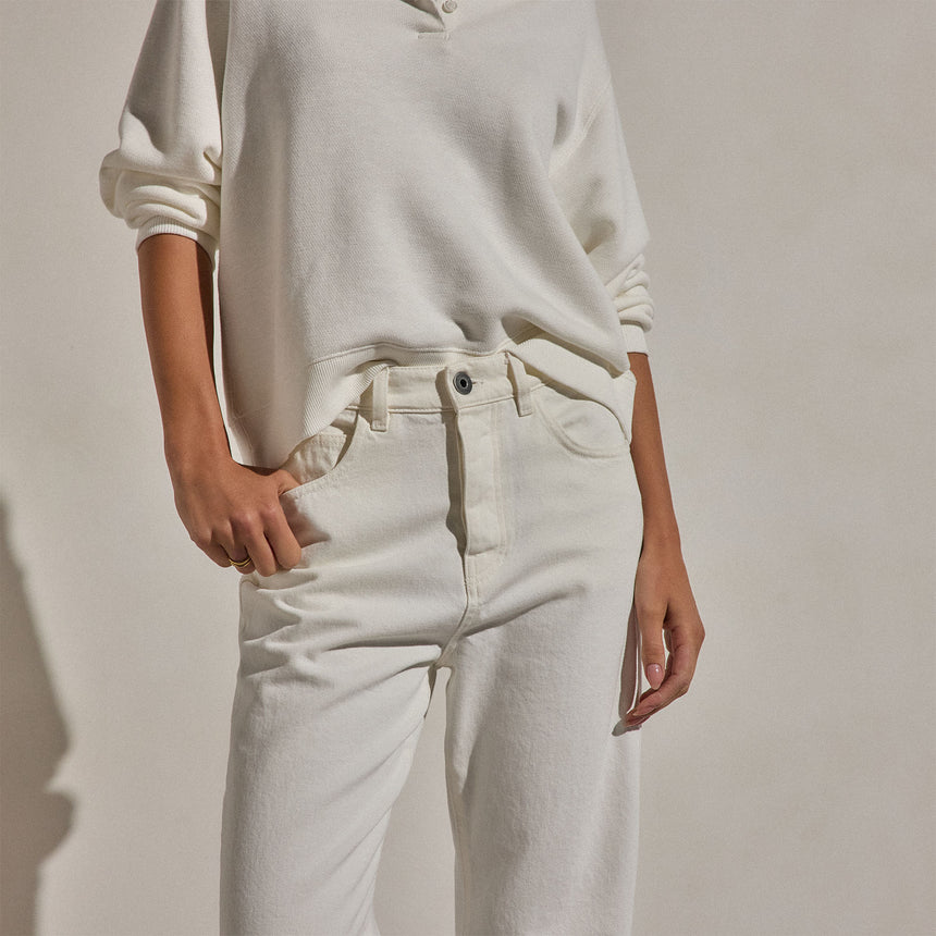 Relaxed Fit Jean in Off White | James Perse Los Angeles