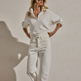 Relaxed Fit Jean in Off White | James Perse Los Angeles
