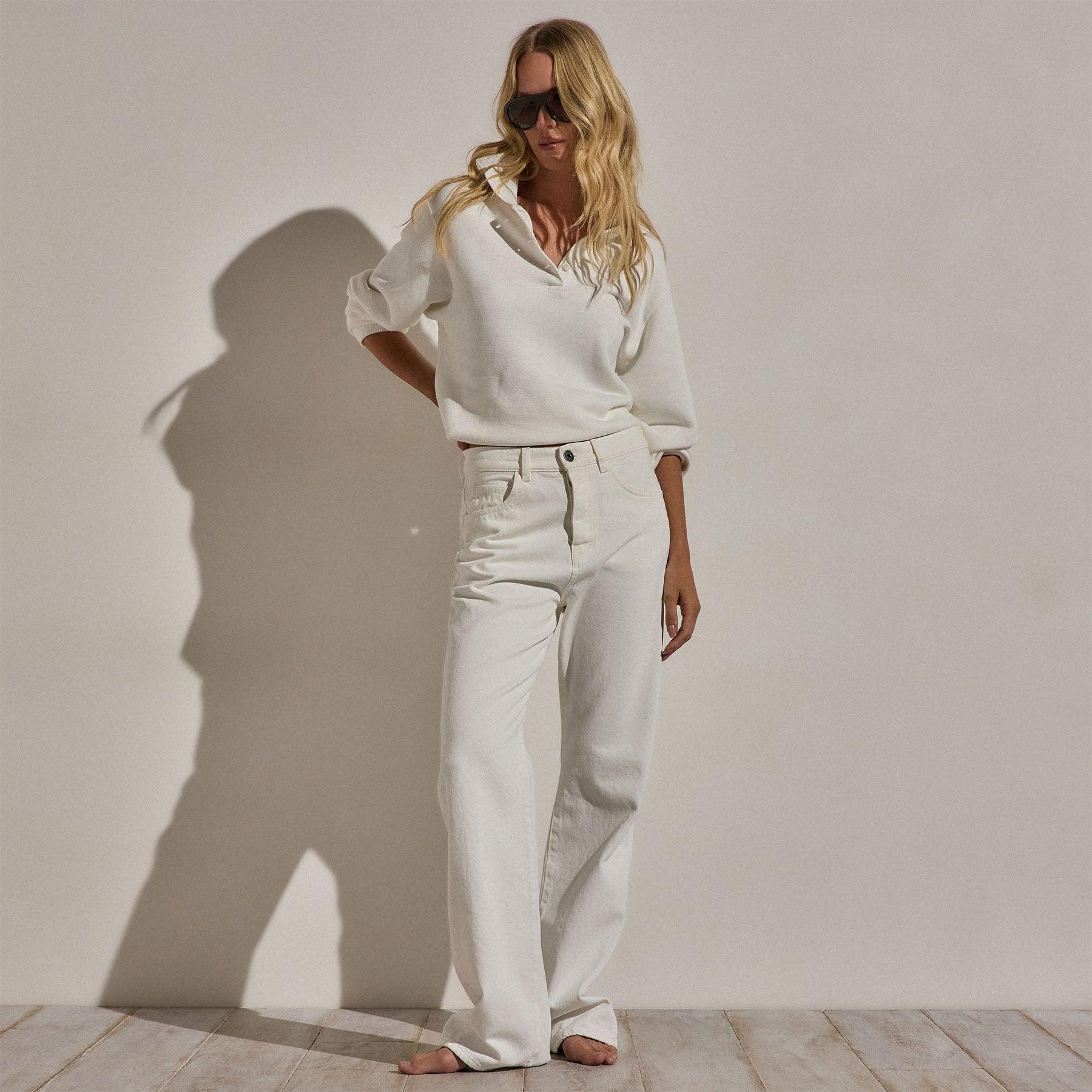 Relaxed Fit Jean in Off White | James Perse Los Angeles