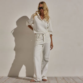 Relaxed Fit Jean in Off White | James Perse Los Angeles