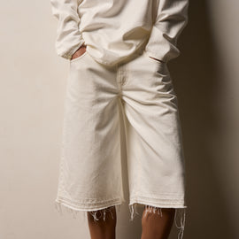 Relaxed Jort in Off White | James Perse Los Angeles