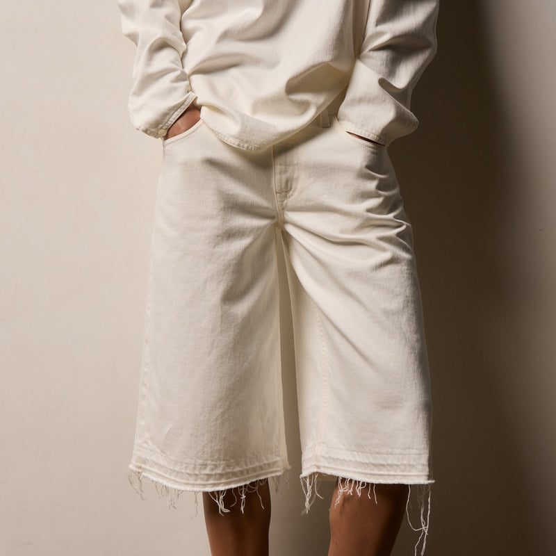 Relaxed Jort in Off White | James Perse Los Angeles