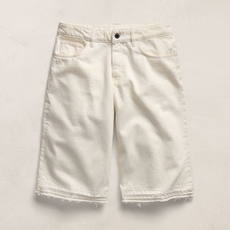 Relaxed Jort in Off White | James Perse Los Angeles