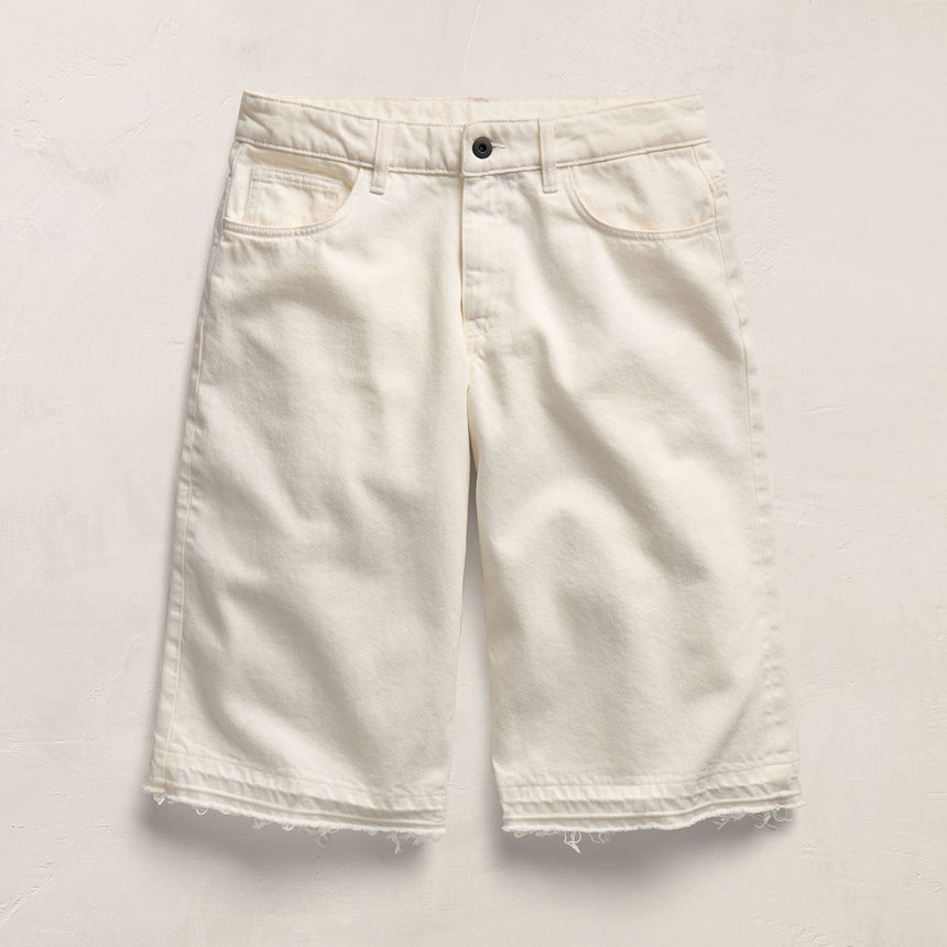 Relaxed Jort in Off White | James Perse Los Angeles