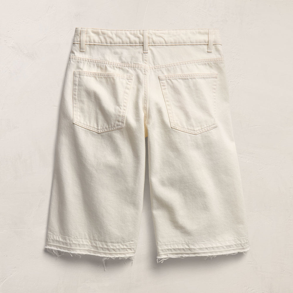 Relaxed Jort in Off White | James Perse Los Angeles