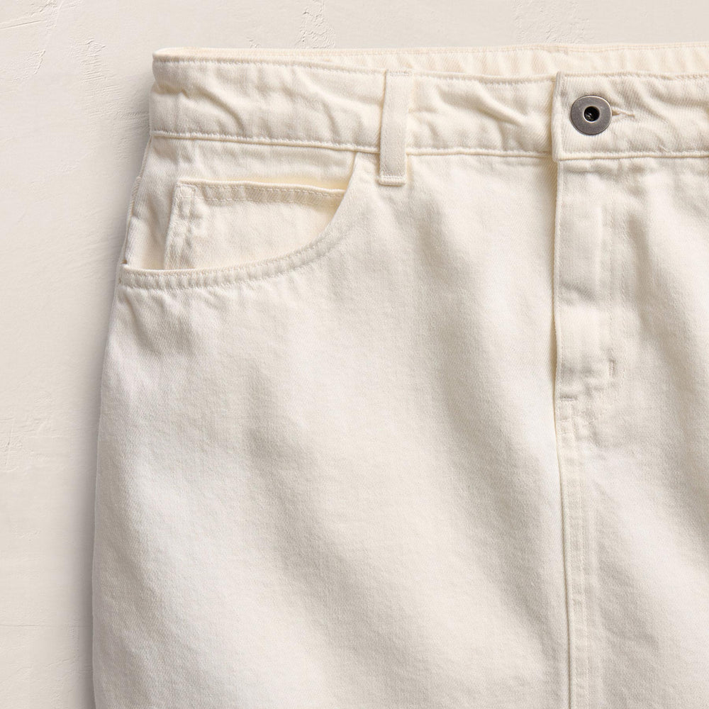 5 Pocket Denim Mini Skirt in Off White | James Perse Los Angeles
