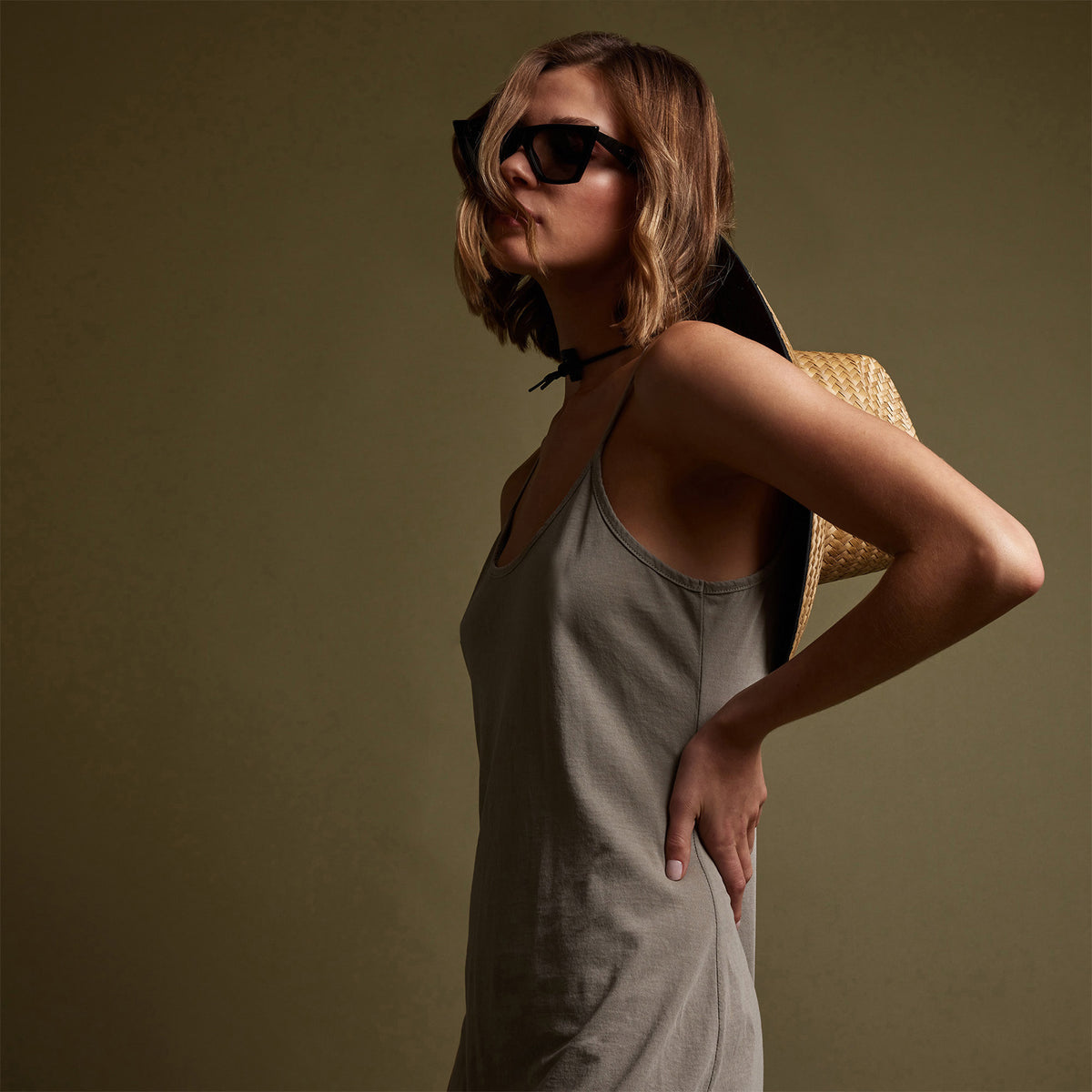 Cami Dress in Silt Pigment | James Perse Los Angeles