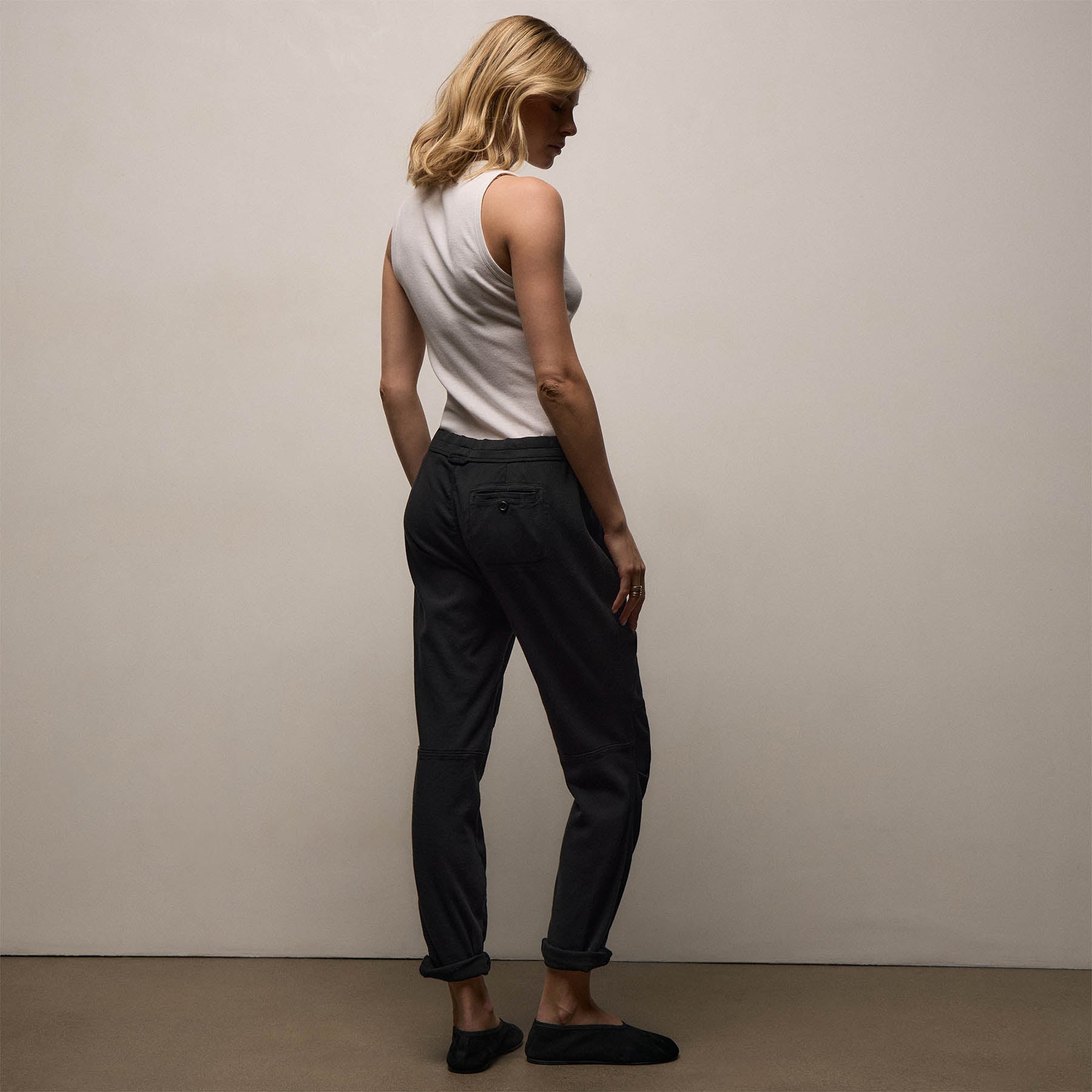 Soft Drape Pant - Black | James Perse Los Angeles