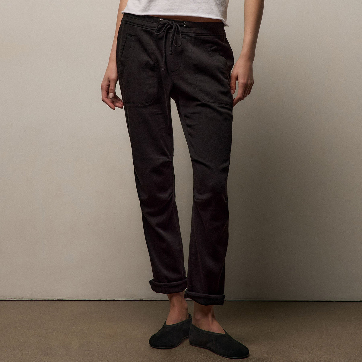 Soft Drape Pant in Black | James Perse Los Angeles