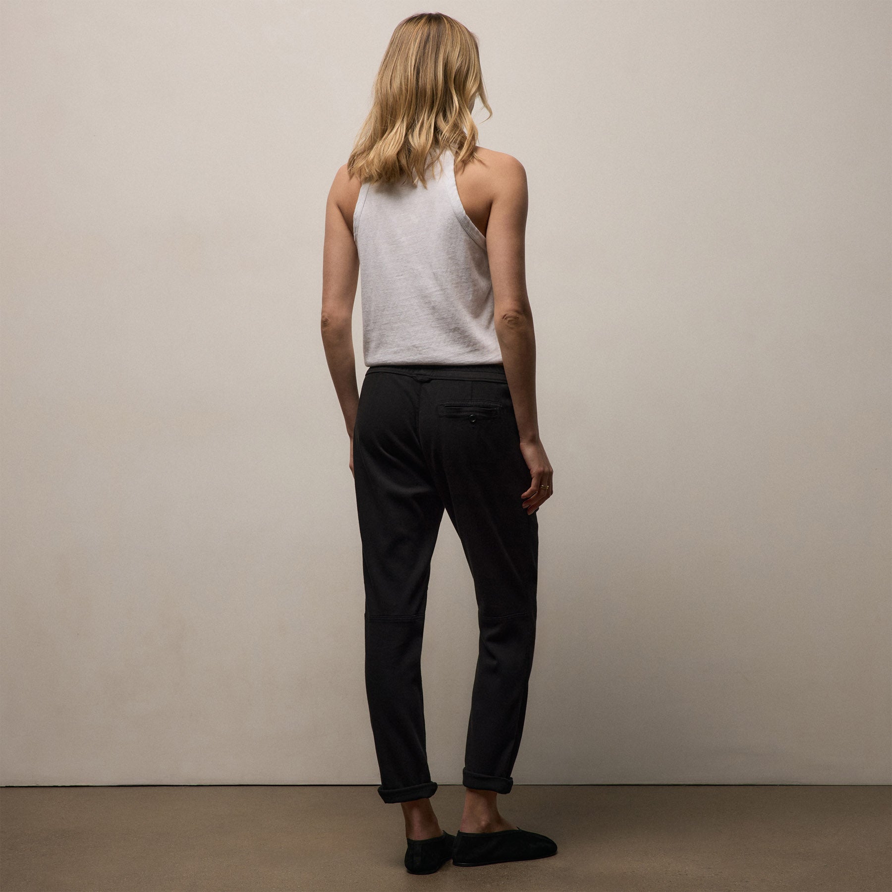 Soft Drape Pant in Black | James Perse Los Angeles