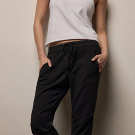 Soft Drape Pant in Black | James Perse Los Angeles