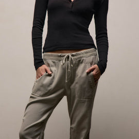 Soft Drape Pant in Driftwood Pigment | James Perse Los Angeles