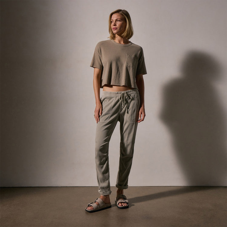 Soft Drape Pant in Driftwood Pigment | James Perse Los Angeles 