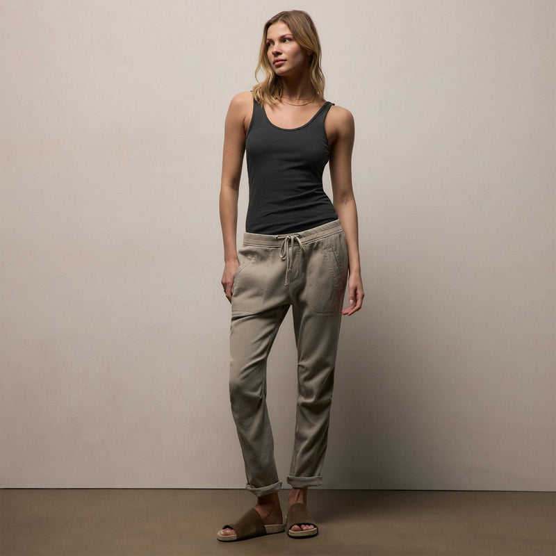Soft Drape Pant in Driftwood Pigment | James Perse Los Angeles