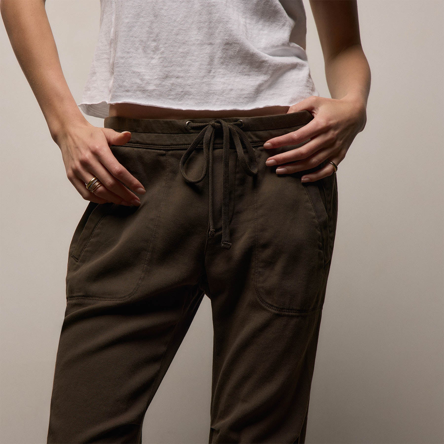 Soft Drape Pant - Smoky Green Pigment | James Perse Los Angeles