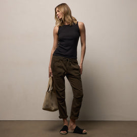 Soft Drape Pant in Smoky Green Pigment | James Perse Los Angeles