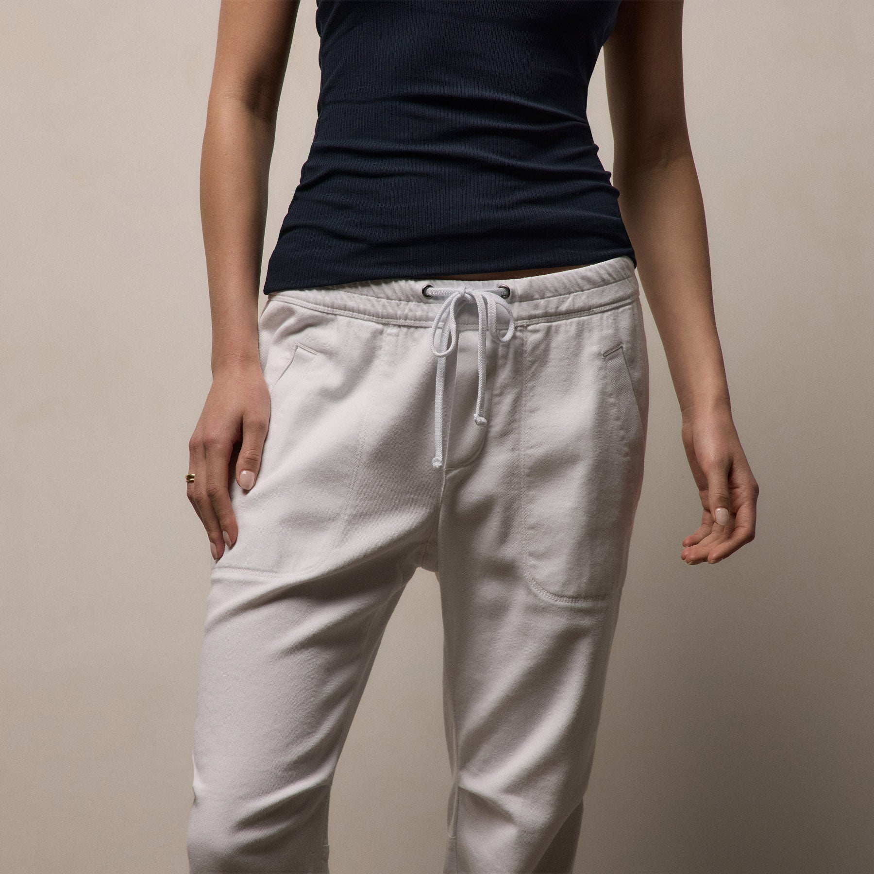 Soft Drape Pant in White | James Perse Los Angeles