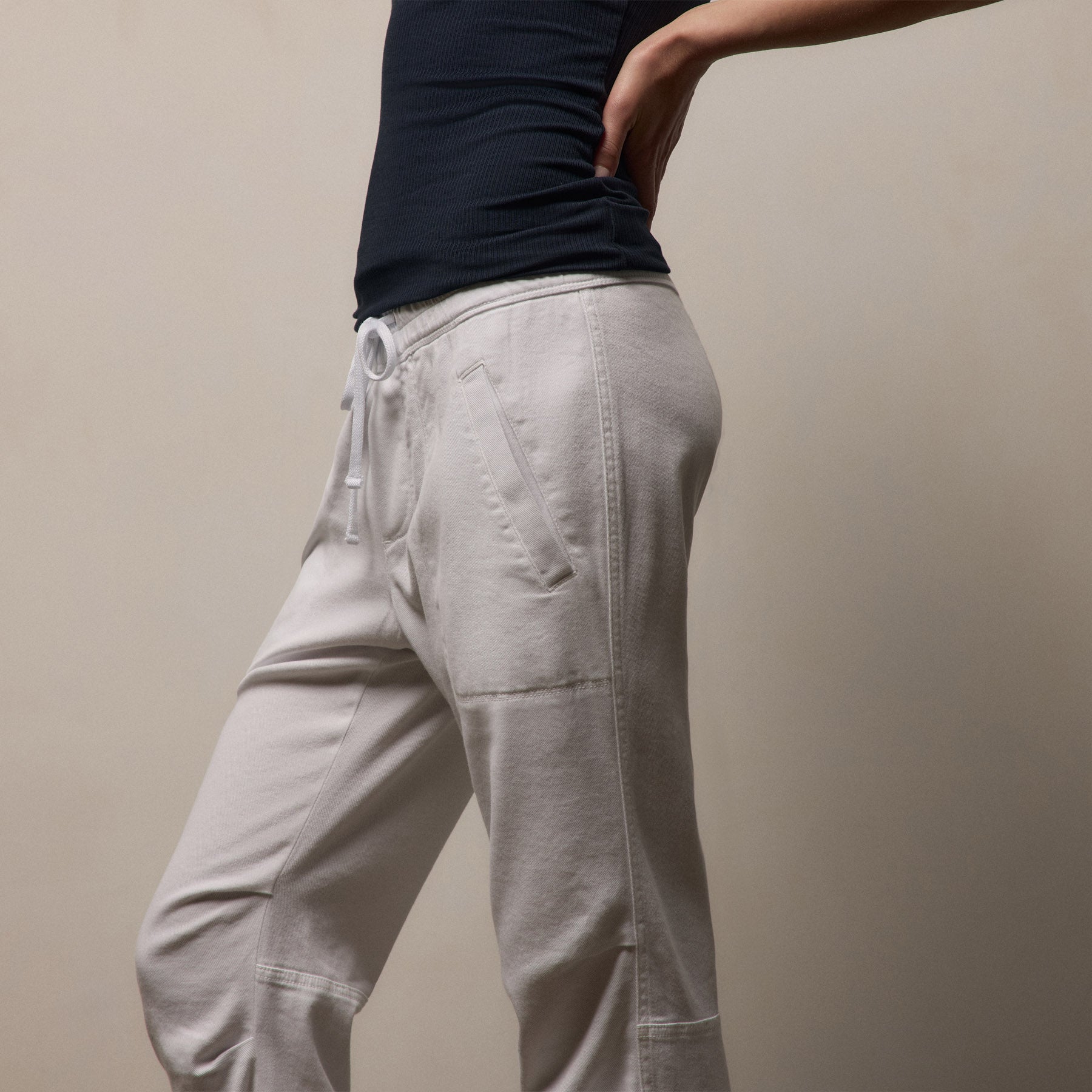 Soft Drape Pant - White | James Perse Los Angeles