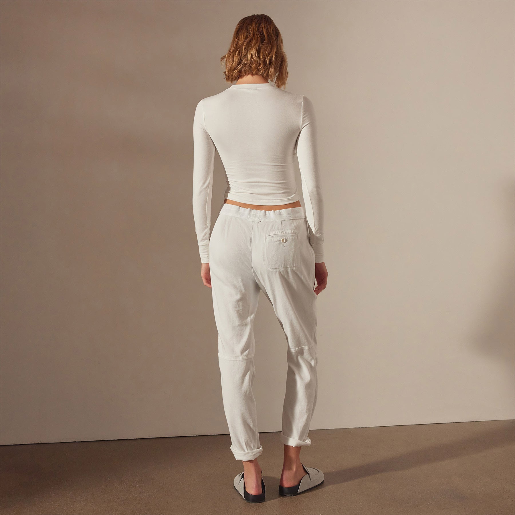 Soft Drape Pant in White | James Perse Los Angeles
