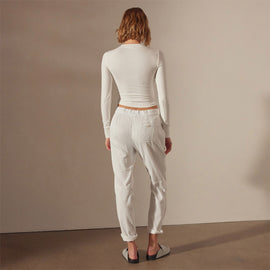 Soft Drape Pant in White | James Perse Los Angeles