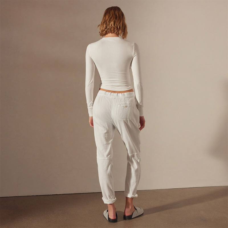 Soft Drape Pant in White | James Perse Los Angeles