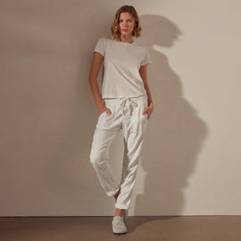 Soft Drape Pant in White | James Perse Los Angeles