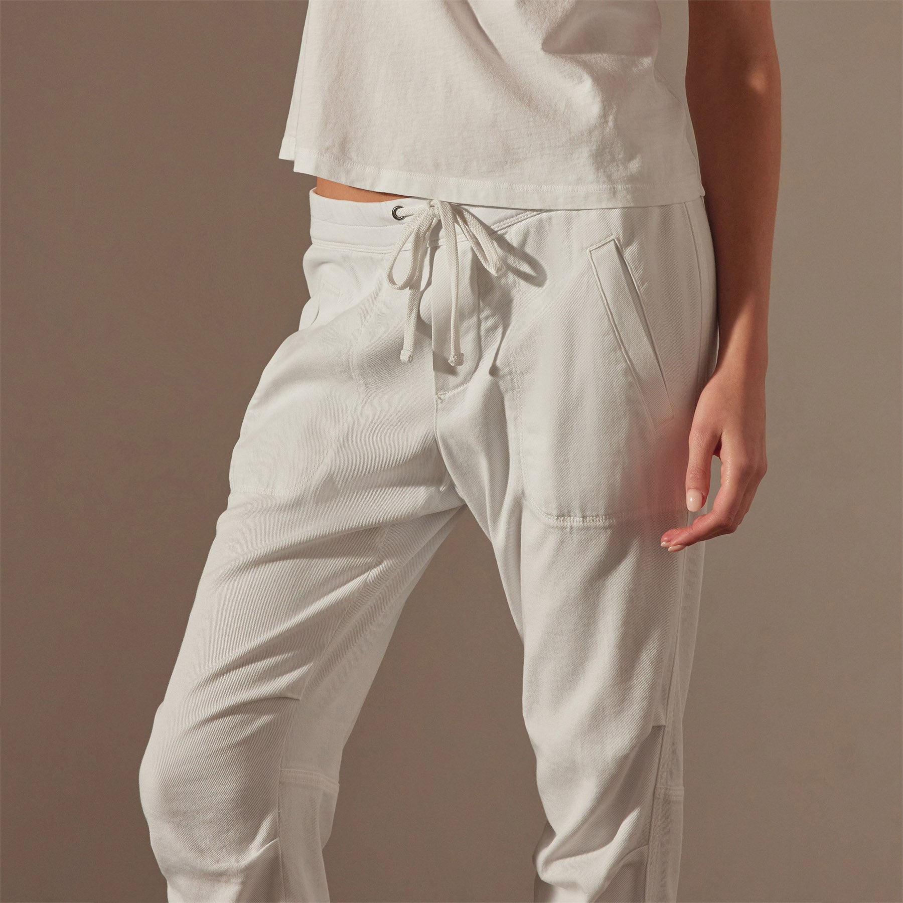 Soft Drape Pant in White | James Perse Los Angeles