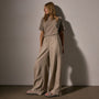 Lightweight Linen Wide Leg Pnt in Overcast Pigment | James Perse Los Angeles