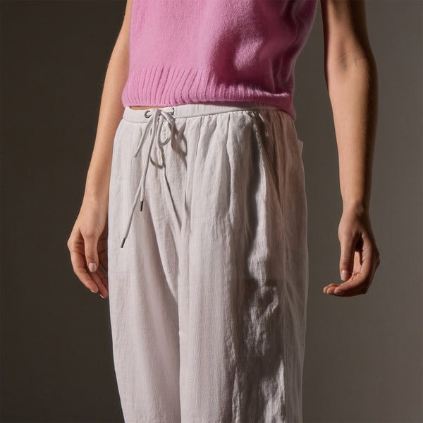 Wide Leg Relaxed Linen Pant in White | James Perse Los Angeles