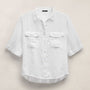Short Sleeve Utility Shirt in White | James Perse Los Angeles