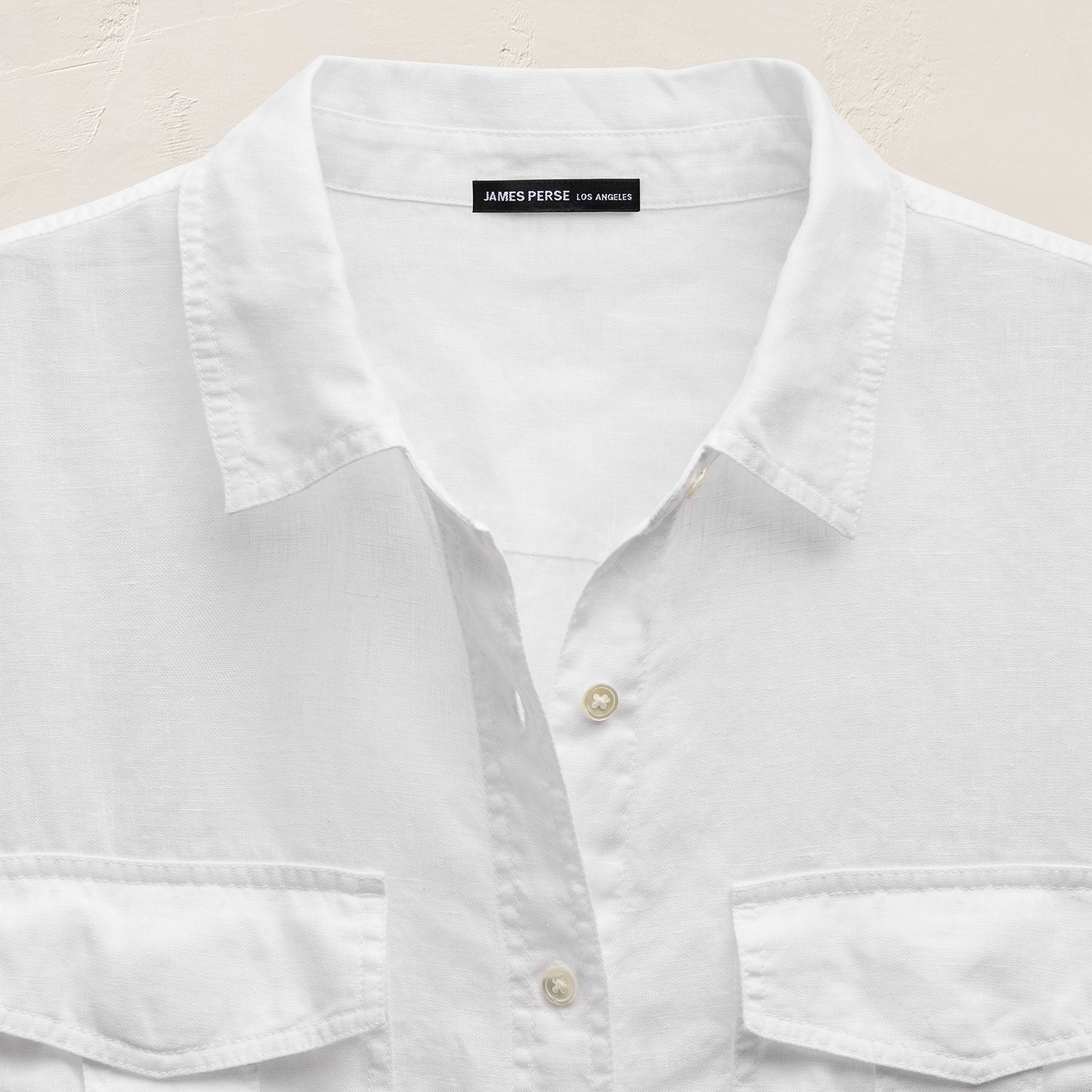 Short Sleeve Utility Shirt in White | James Perse Los Angeles
