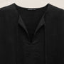Linen Tie Front Tunic Top in Black | James Perse Los Angeles