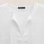 Linen Tie Front Tunic Top in White | James Perse Los Angeles
