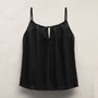 Linen Strappy Tie Cami in Black | James Perse Los Angeles