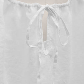 Linen Strappy Tie Cami in White | James Perse Los Angeles