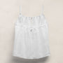 Linen Strappy Tie Cami in White | James Perse Los Angeles