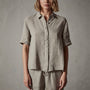 Lightweight Linen Short Sleeve Shirt in Silt Pigment | James Perse Los Angeles