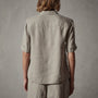 Lightweight Linen Short Sleeve Shirt in Silt Pigment | James Perse Los Angeles