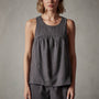 Gathered Linen Top in Magma Pigment | James Perse Los Angeles