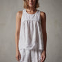 Gathered Linen Top in White | James Perse Los Angeles