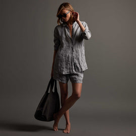 Lightweight Linen Shirt in Breeze Pigment | James Perse Los Angeles