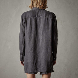 Lightweight Linen Shirt in Magma Pigment | James Perse Los Angeles